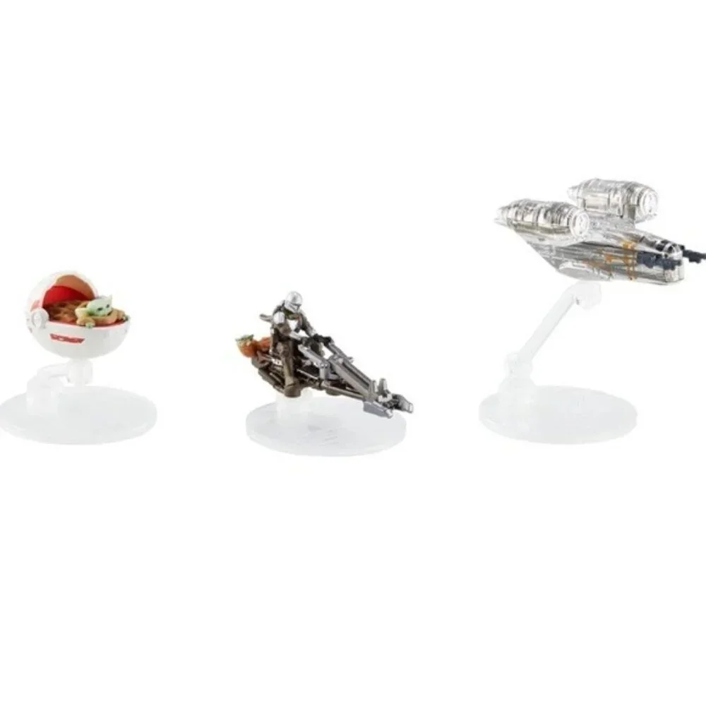 Star Wars Mandalorian Hot Wheels Starships Die Cast Vehicles Set New